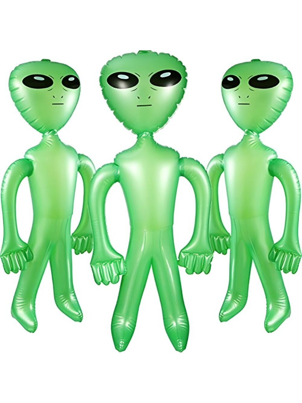 BBTO 3 Pcs Alien Inflatable Jumbo Alien Blow up Toy, 35 Inch, Green